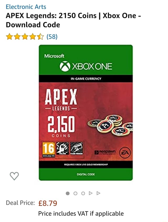 Коды для apex legends xbox one