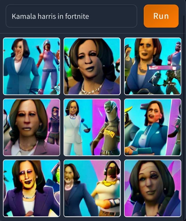 Kamala Harris In Fortnite Run - IFunny