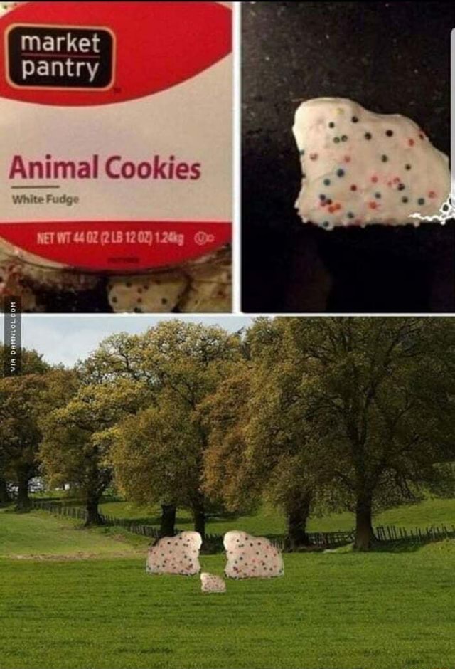 Market pantry Animal Cookies White Fudge WET iFunny