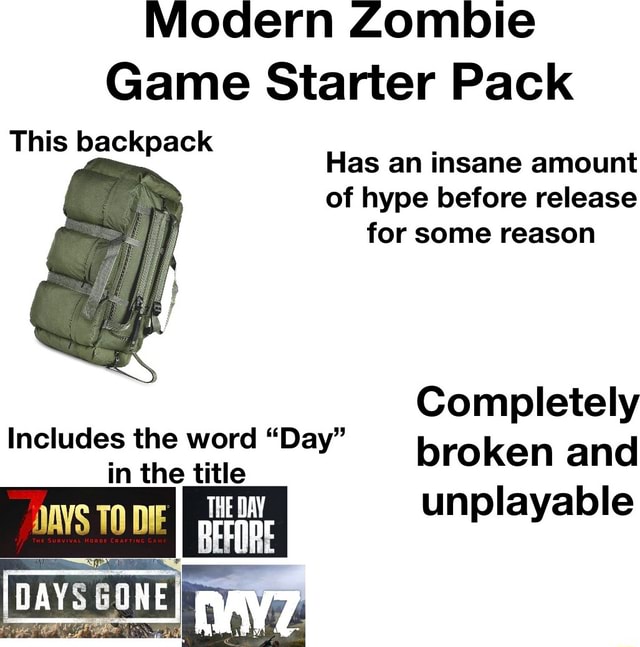 Modern Zombie Game Starter Pack This back k is xpac Has an insane