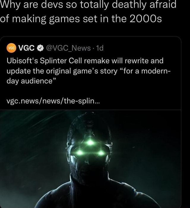 Splinter Cell' remake will rewrite the series for modern-day