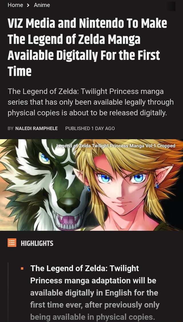 VIZ  The Legend of Zelda Manga
