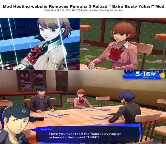 Mod Hosting website Removes Persona 3 Reload 