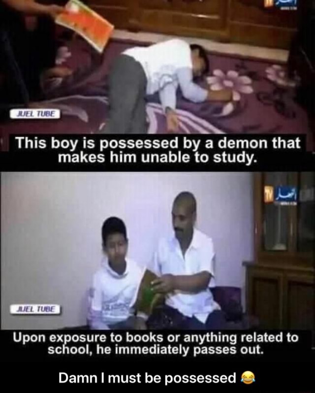 My Body Has Been Possessed By Someone Spoiler This boy is possessed by a demon that makes him unable to study. Upon