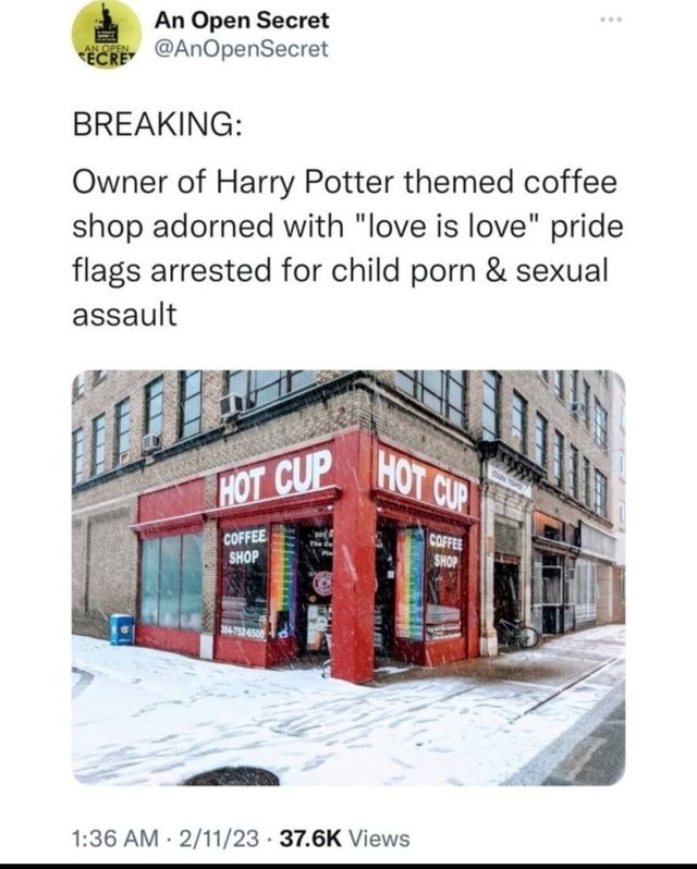 Breaking Owner Of Harry Potter Themed Coffee Shop Adorned With Love Is Love Pride Flags