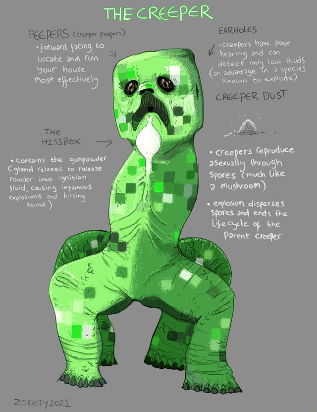 THE CREEPER Forward to creepers have Poor Locate and fin hearing and