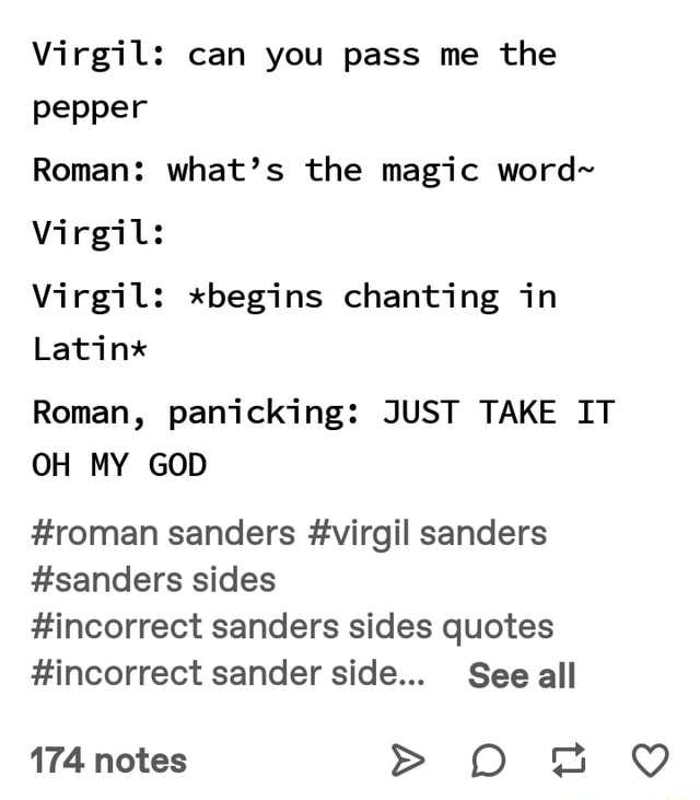 #incorrect Sanders Sides Quotes #incorrect Sander Side... See All Roman ...