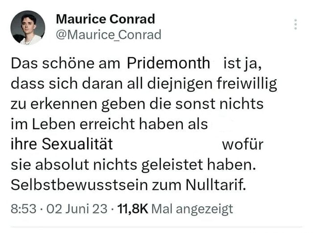 Maurice Conrad Maurice Conrad Das sch6ne am Pridemonth istja, dass