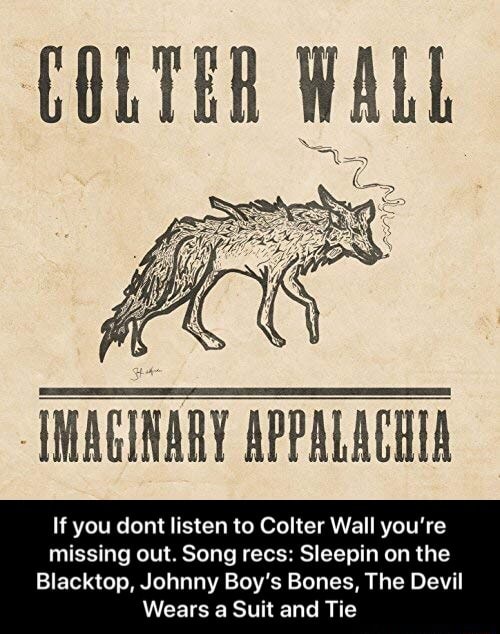 If You Dom Listen To Colter Wall You Re Missing Out Song Recs Sleepin On The Blacktop Johnny Boy S Bones The Devil Wears A Suit And Tie If You Dont Listen To