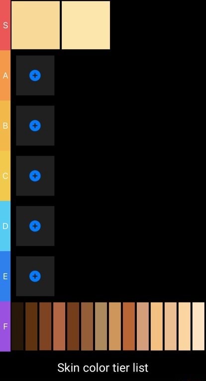 Skin Color Tier List - IFunny