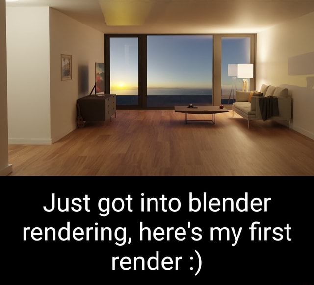 Just got into blender rendering, here's my first render - iFunny
