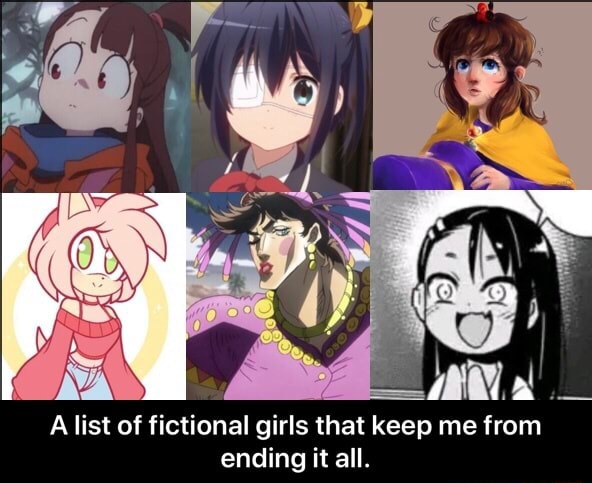 A List Of Fictional Girls That Keep Me From Ending It All. - A List Of ...