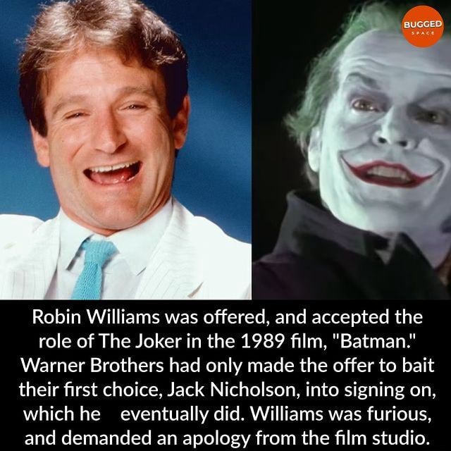 Robin Williams was offered, and accepted the role of The Joker in the ...