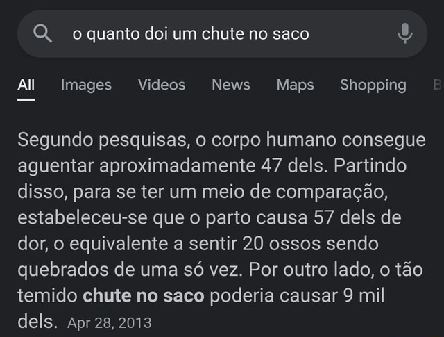 Q. o quanto doi um chute no saco All Images Videos News Maps Shopping ...