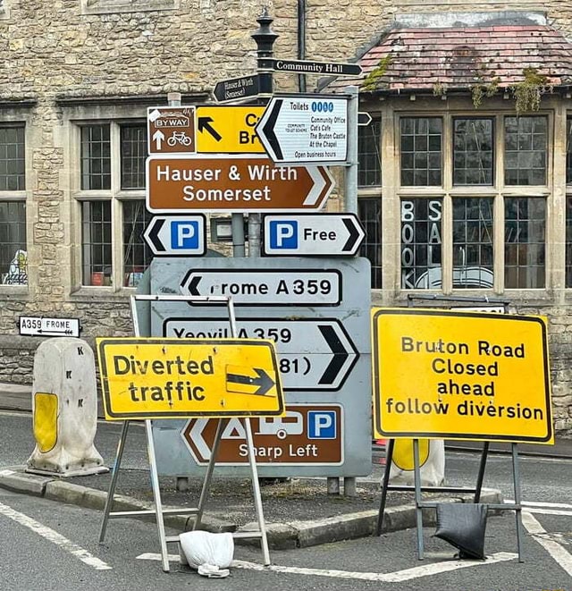 Hauser & Wir' Somerset traffic Bruton Road Closed iFunny