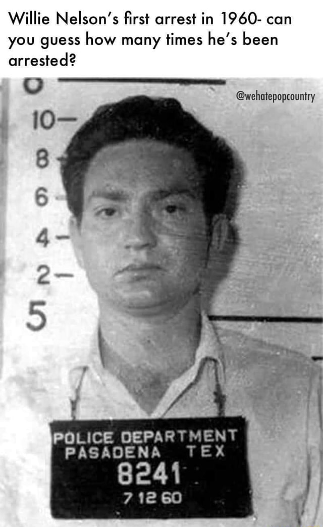 Willie Nelson's first arrest in 1960- can you guess how many times he's ...