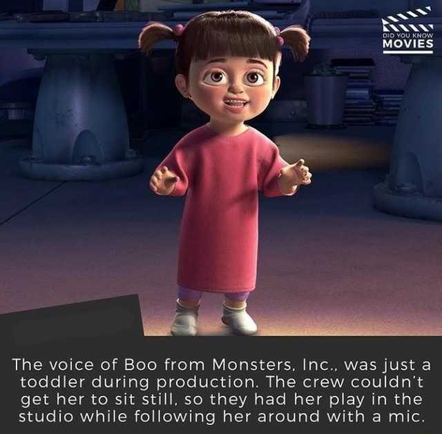 The voice of Boo from Monsters. Inc., was just a toddler during ...