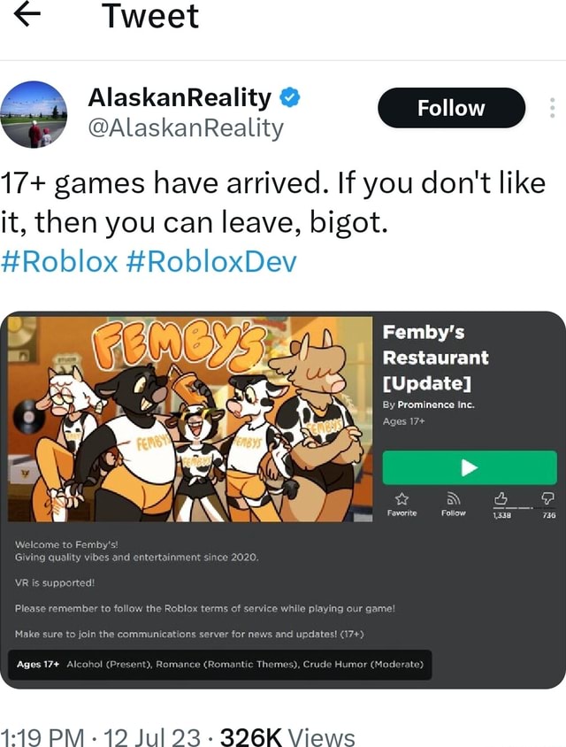 Tweet AlaskanReality AlaskanReality Follow 17+ games have arrived. If