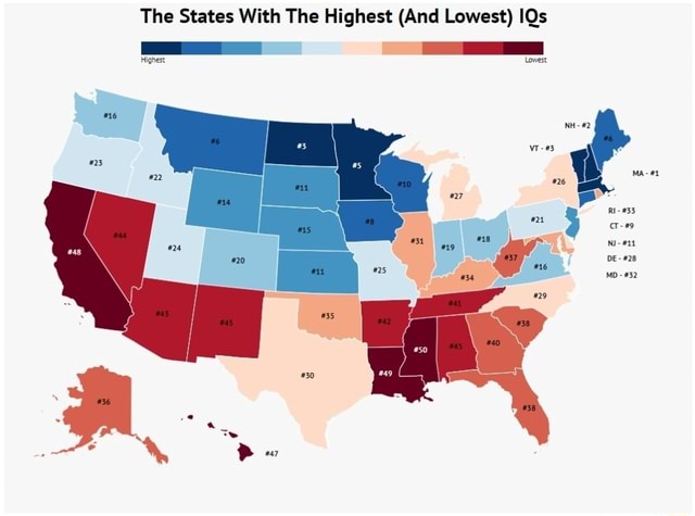 The States With The Highest (And Lowest) [Os Highest Lowest on was Mo ...