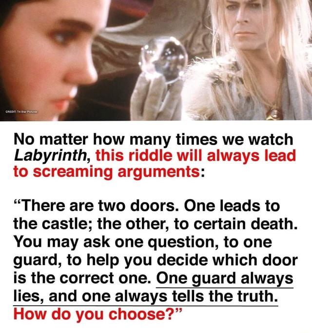 How to Beat the LABYRINTH Two-Door Riddle