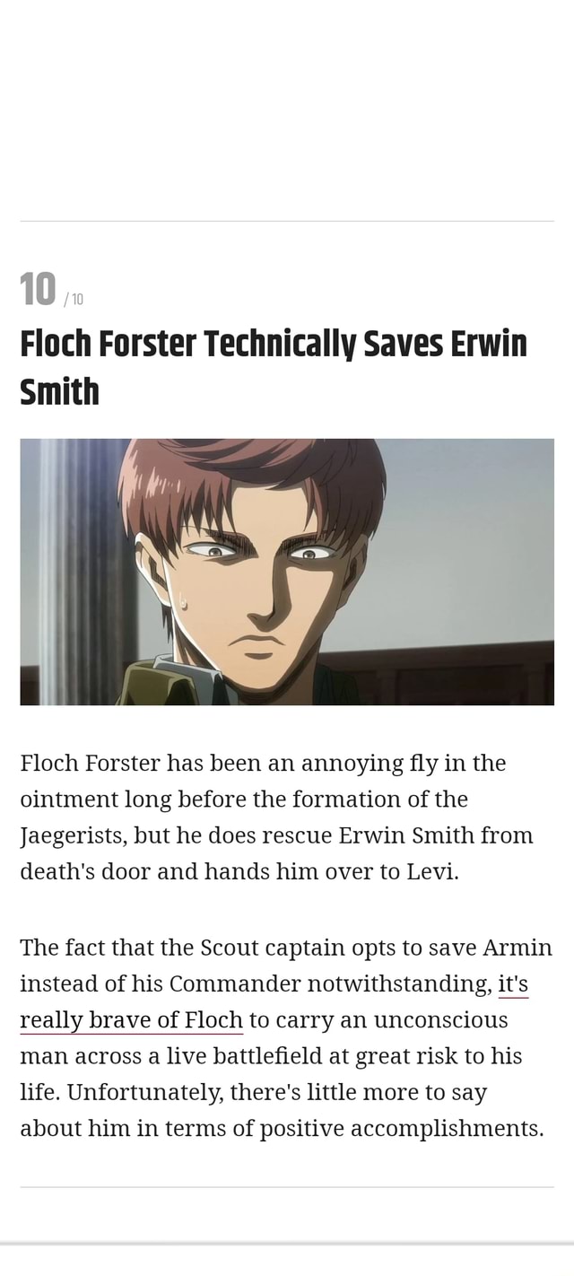 10 Floch Forster Technically Saves Erwin Smith Floch Forster has been