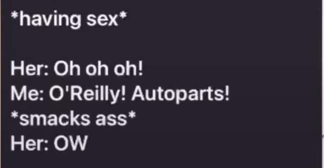 Having Sex Her Oh Oh Oh Me O Reilly Autoparts Smacks Ass Her Ow