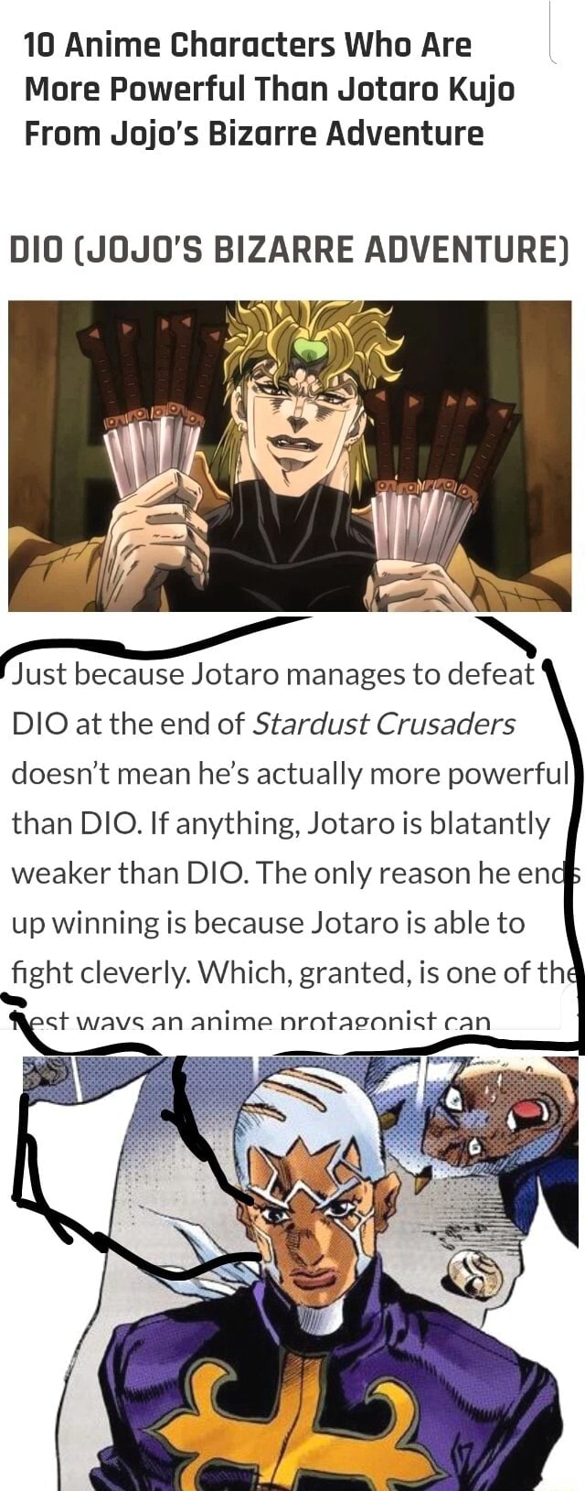 10 Anime Characters Who Are More Powerful Than Jotaro Kujo From Jojo's ...