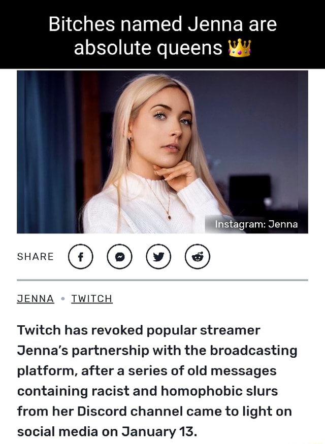 Bitches named Jenna are absolute queens Instagram: Jenna SHARE JENNA ...