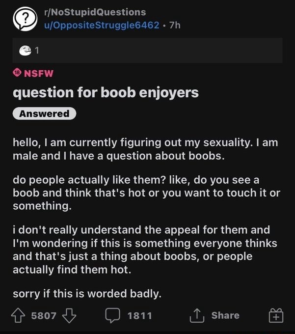 Nsfw Answered Question For Boob Enjoyers Hello I Am Currently Figuring