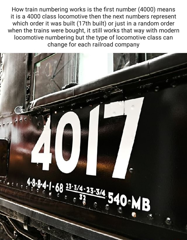 How train numbering works is the first number (4000) means it is a 4000