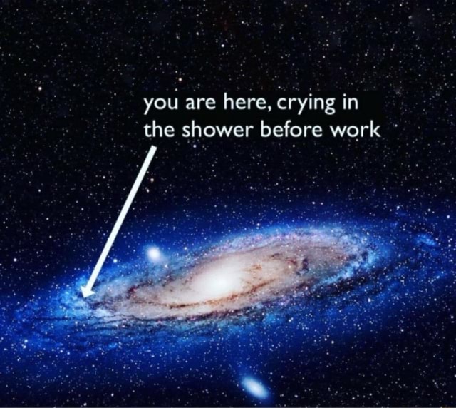 You are here, crying in the shower before work oS te iFunny