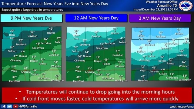 Temperature Forecast New Years Eve into New Years Day Expect quite a ...