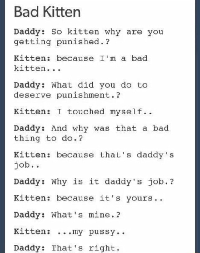 Kitten and daddy