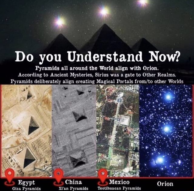 Three World Pyramid Do you Understand Now? Pyramids all around the World align with Orion ...