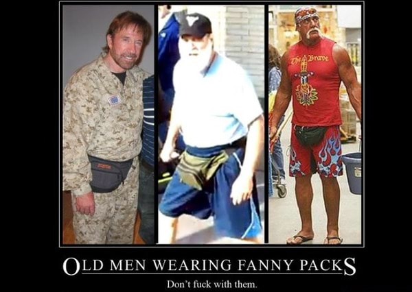 old man fanny pack