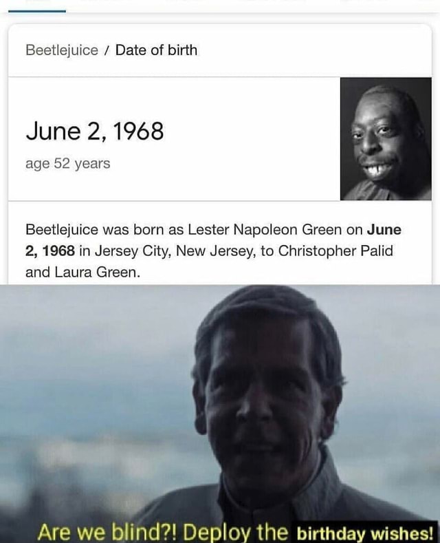 BEETLEJUICE BIRTH visual data 2