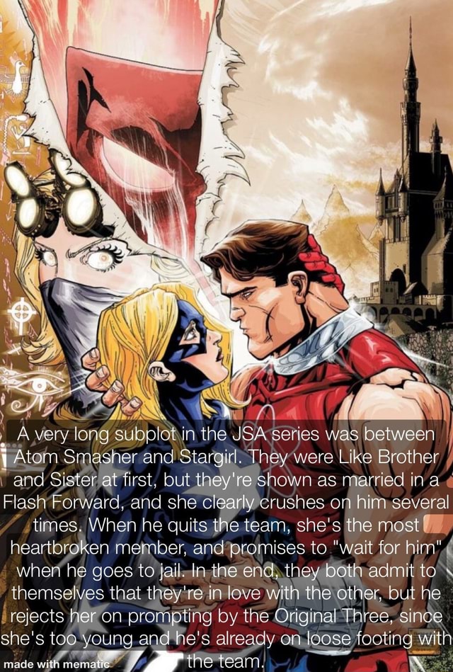 Avery long subplot in the JSA series was between Atom Smasher and Star ...