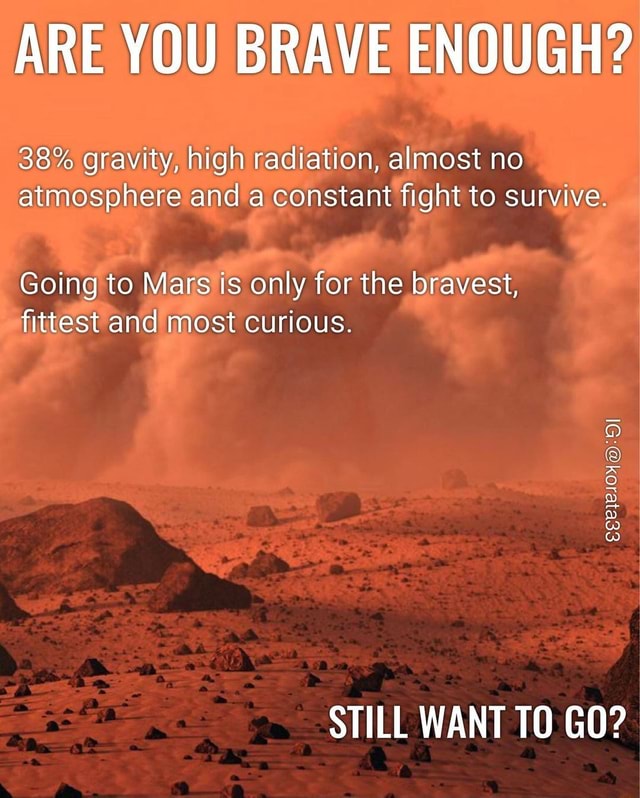 ARE YOU BRAVE ENOUGH? 38 gravity, high radiation, almost no atmosphere