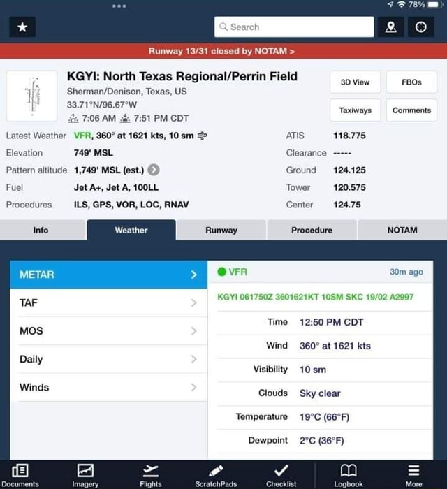 Weather Atis Example Latest Weather VFR, at 1621 kts, 10 sm ATIS Elevation Pattern altitude ...