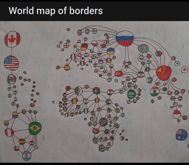 World map of borders )