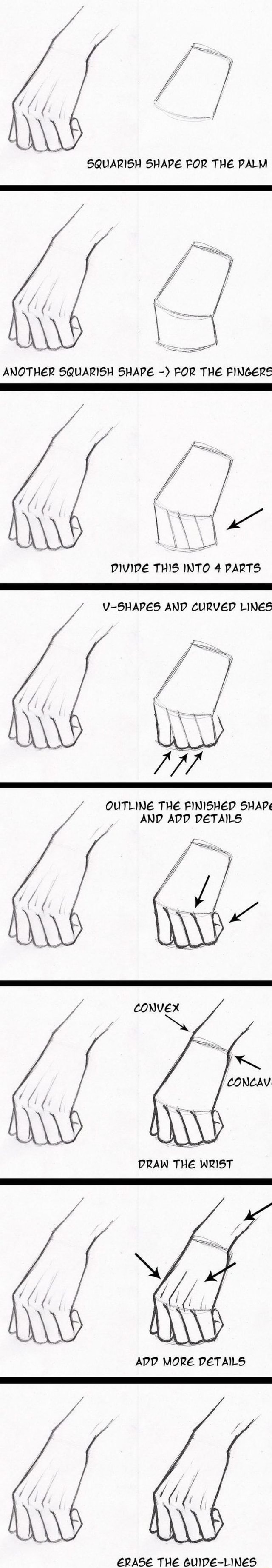 SQUARISH SHAPE FOR THE PALM DIVIDE THIS INTO 4 PARTS V-SHAPES AND ...