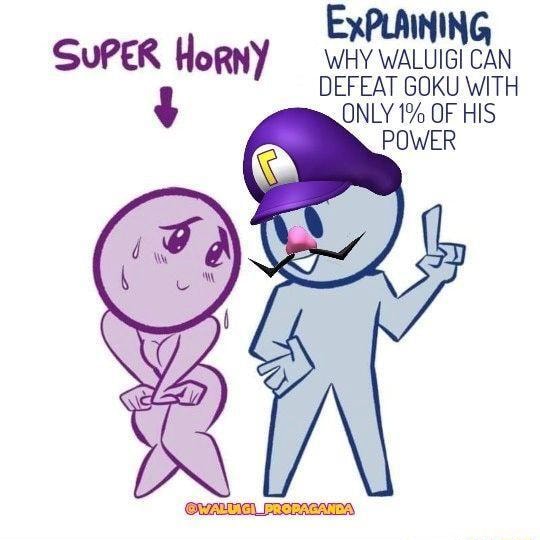 Super Horny Explaining Why Waluigi Can Defeat Goku With Only 1 Of His