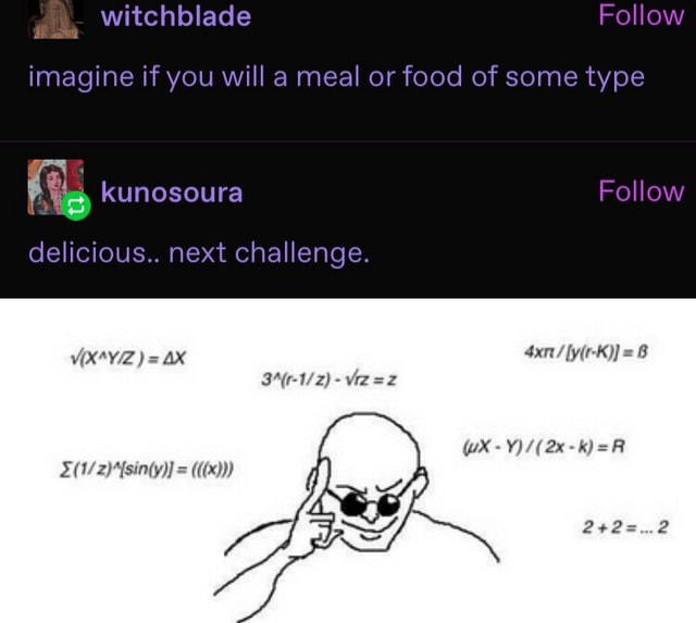 Witchblade imagine if you will a meal or food of some type We Kunosoura