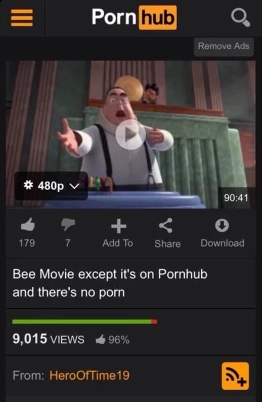 Bee Movie Porn - Bee Movie except it's on Pornhub and there's no porn - iFunny :)