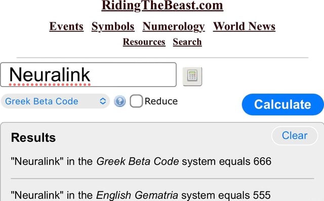 Riding Events Symbols Numerology World News Resources Search Neuralink ...