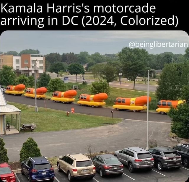 Kamala Harris's motorcade arriving in DC (2024, Colorized) beingl ...