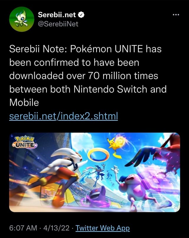 Serebii Note Pokemon UNITE has been confirmed
