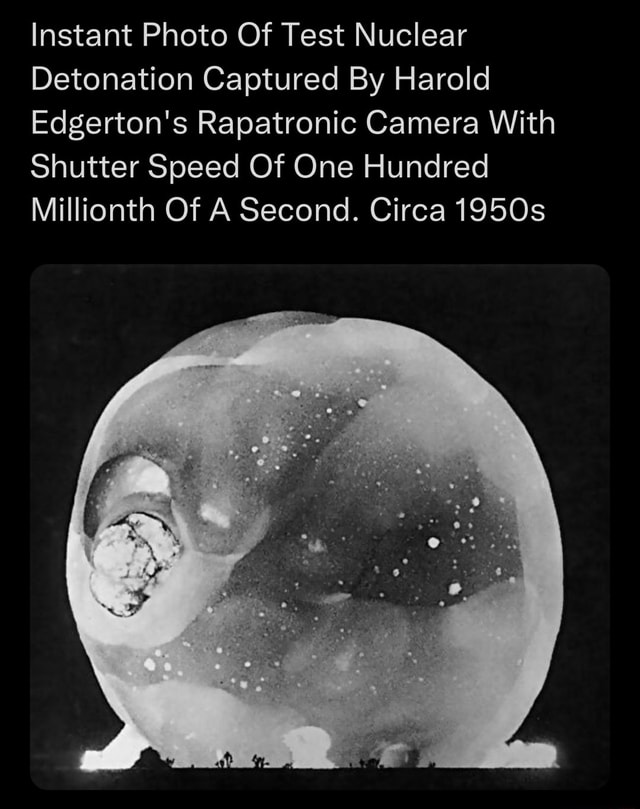 Instant Photo Of Test Nuclear Detonation Captured By Harold Edgerton's