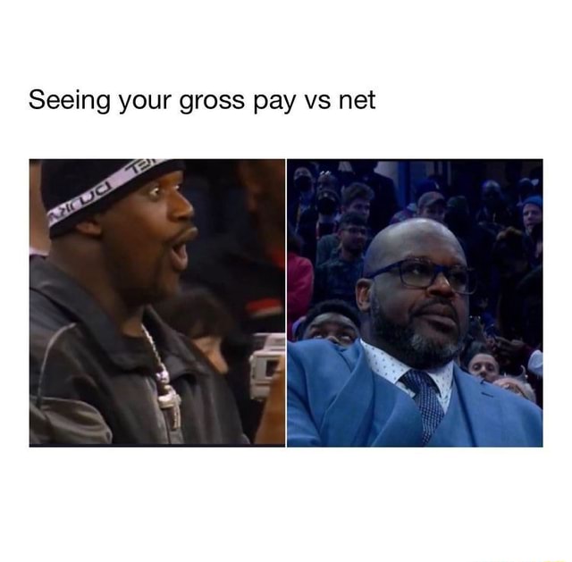 Seeing your gross pay vs net - iFunny