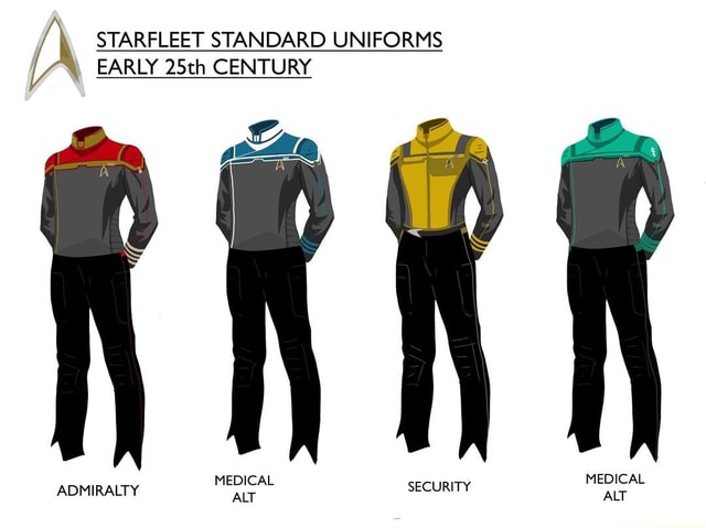My Inktober project was designing future Starfleet uniforms. Because ...